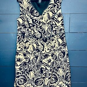 Lane Bryant Black and Cream Mini Dress